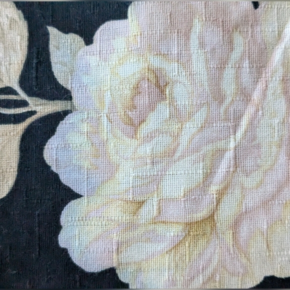 Ralph Lauren Winter Rose Floral Comforter Black Cotton With One Pillowcase KING - Picture 12 of 14